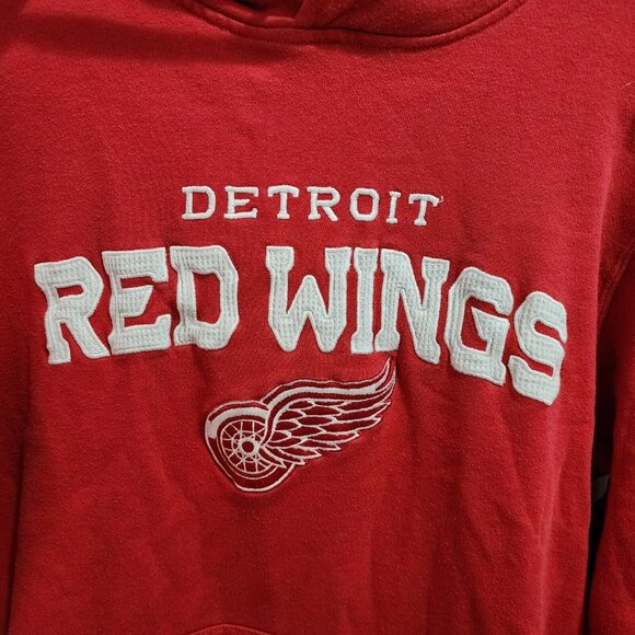 Reebok Detroit Red Wings NHL Face Off Collection Hoodie Sweatshirt Hockey Size S - Picture 10 of 13